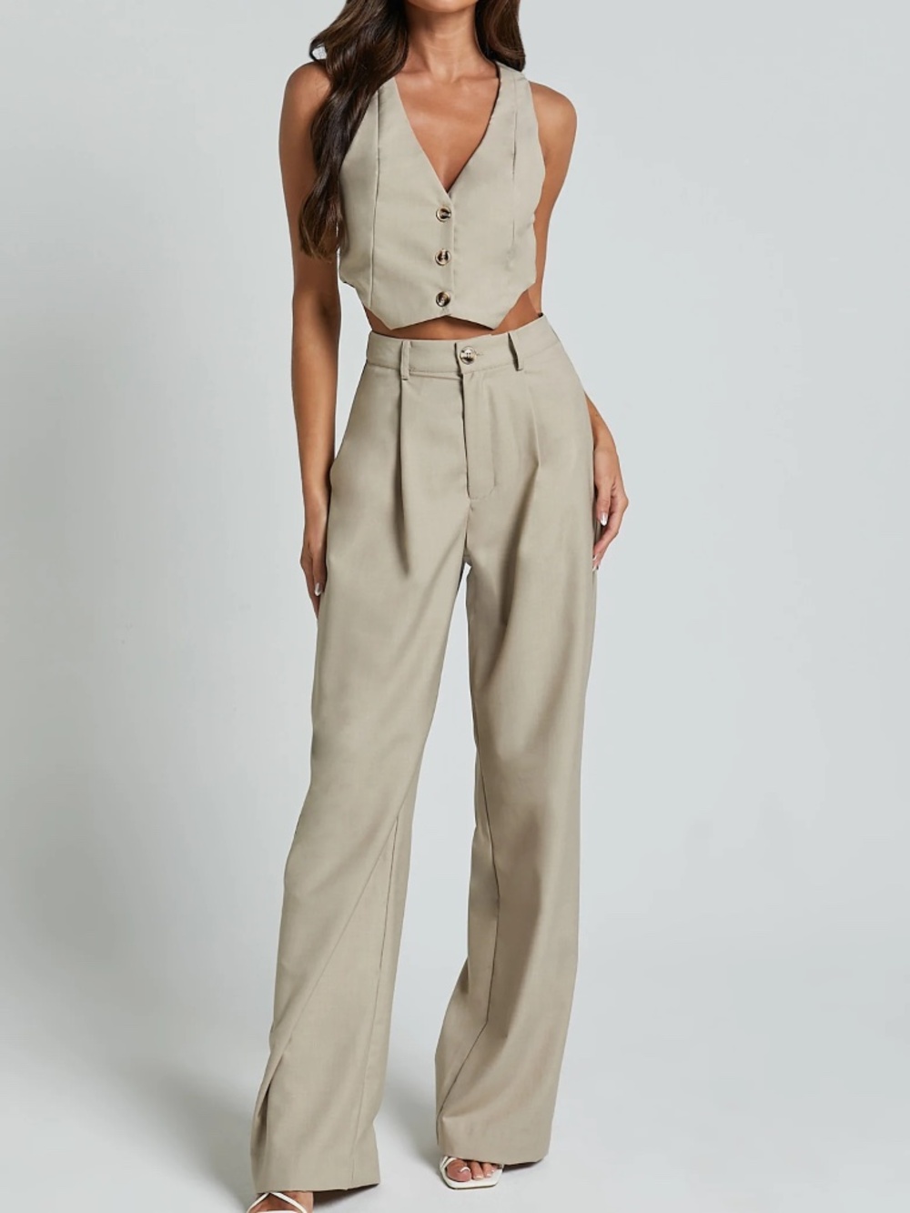NWT Showpo Izara Trousers in oatmeal